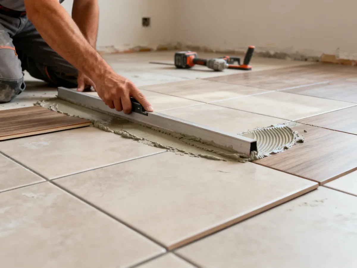 Przygotowywanie płytek ceramicznych pod montaż paneli winylowych